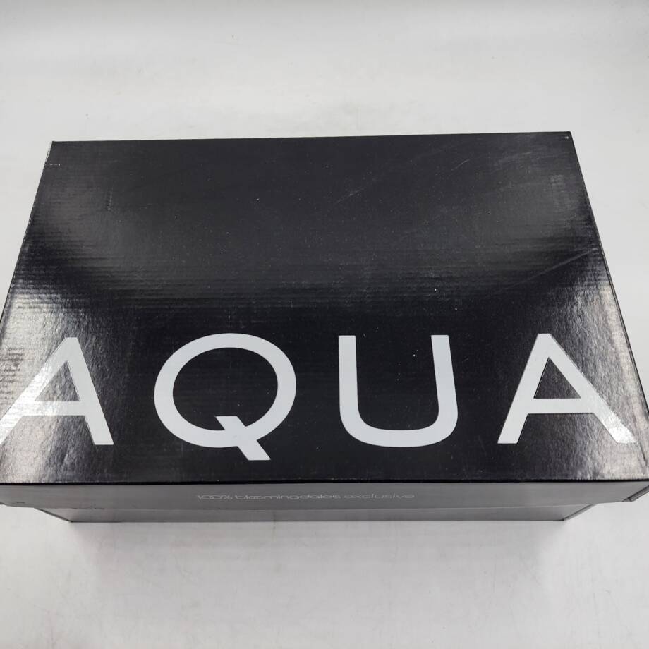 AQUA Arlow Ankle Strap High Heel Sandals Women's 9.5 Black Buckle Strap Closure