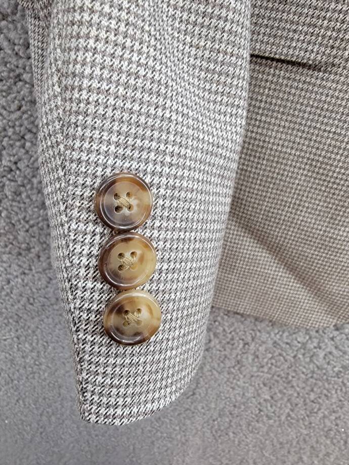 B By Brooks Brothers Classic Stretch Suit Jacket Big Boys 16R Brown/Cream L/S