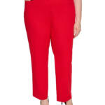 Calvin Klein Plus Size Mid-Rise Straight-Leg Pants Women's 24W Red Zip Closure~