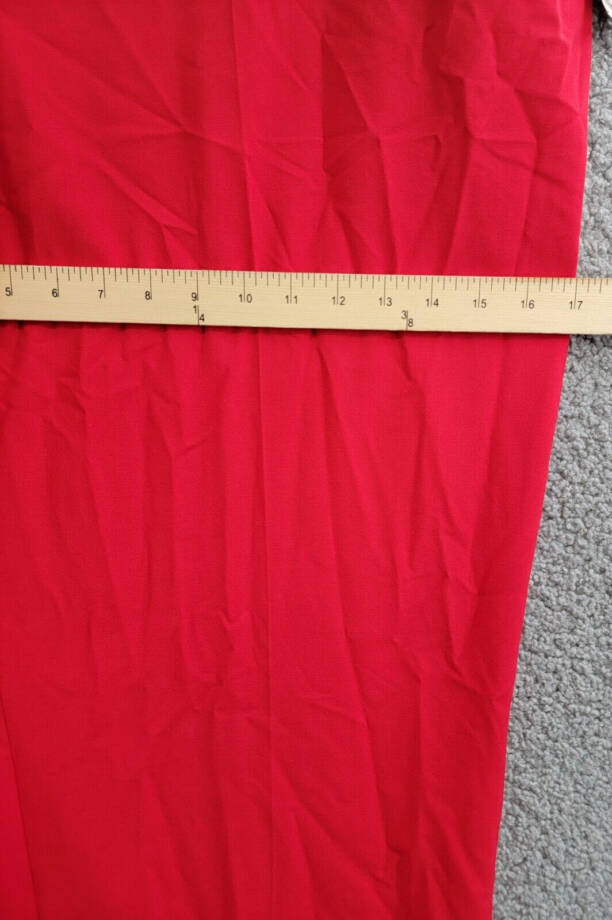 Calvin Klein Plus Size Mid-Rise Straight-Leg Pants Women's 24W Red Zip Closure~