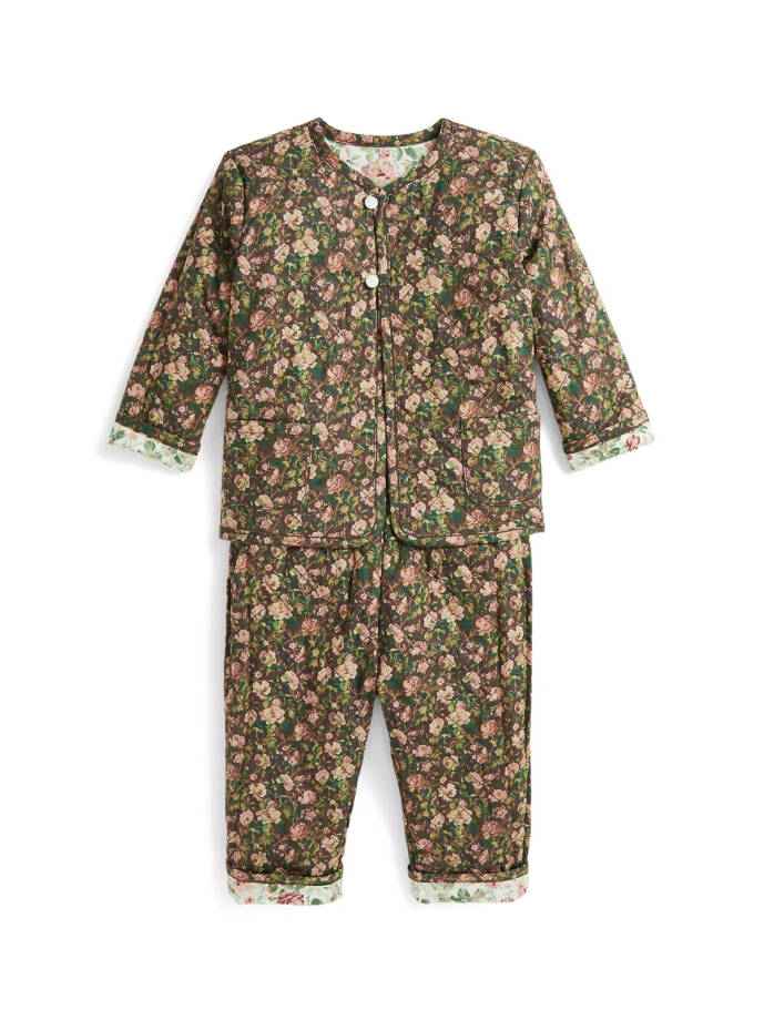 Ralph Lauren Reversible Floral Jacket & Pants Set Baby Girl's 3M Multi - 2 piece