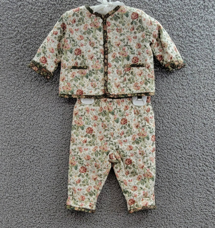 Ralph Lauren Reversible Floral Jacket & Pants Set Baby Girl's 3M Multi - 2 piece