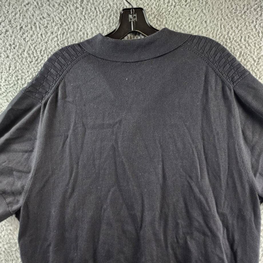 The Men's Store At Bloomingdale's Knitted Polo Sweater Men's XXL Black Textured