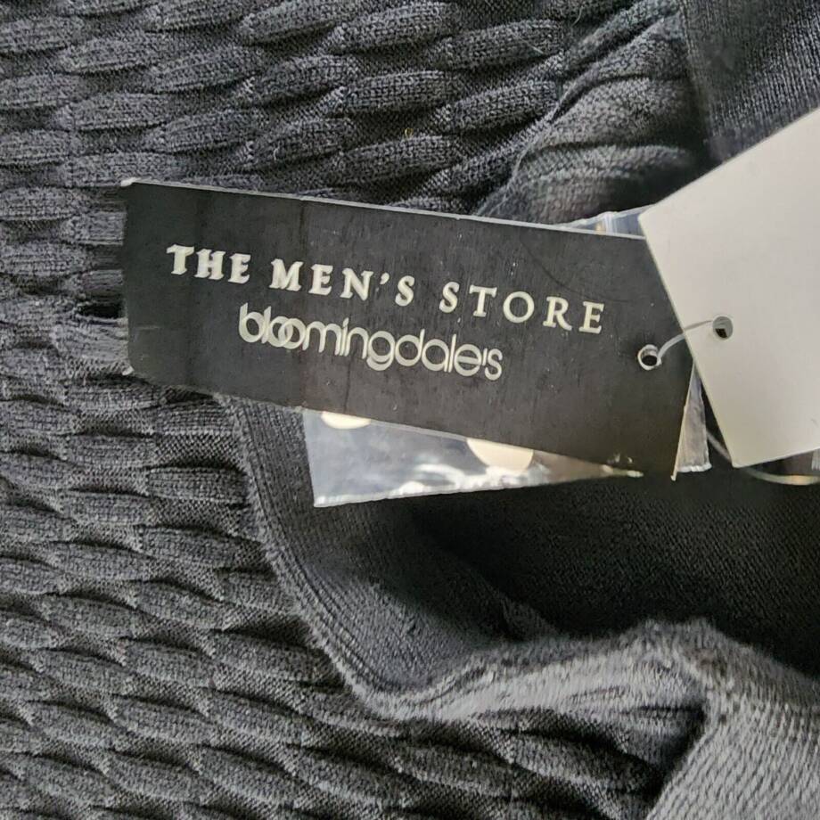 The Men's Store At Bloomingdale's Knitted Polo Sweater Men's XXL Black Textured