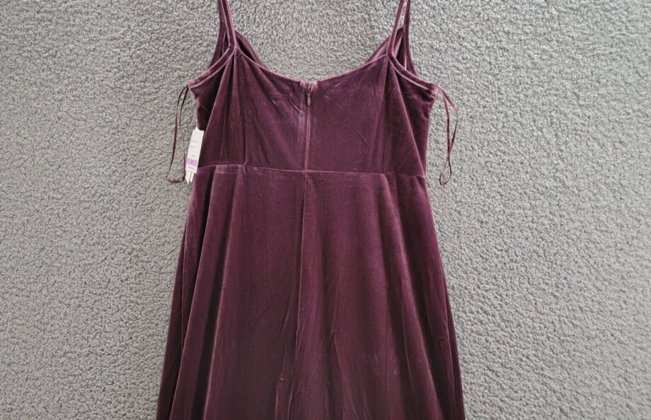 Taylor Petite Cowl-Neck Sleeveless Midi Velvet Dress Women's 6P Wine Back Zip