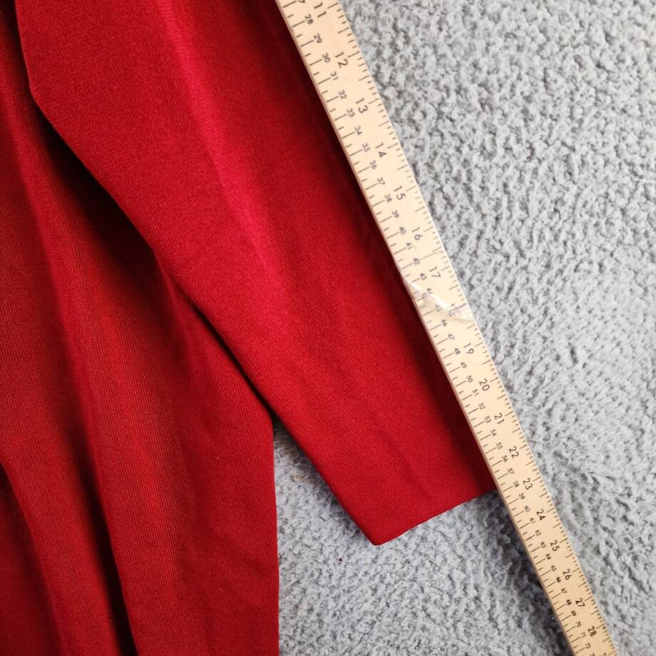 Kasper Plus Open-Front Long-Sleeve Sweater Women's 2X Crimson Collarless