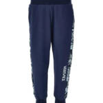 Versace Fleece + Barocco Print Logo Sweatpants Big Boy 10 Navy/Light Navy PullOn