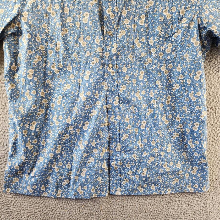 Reyn Spooner Kettle Floral Print Button Down Camp Shirt Men's L Lichen Blue S/S