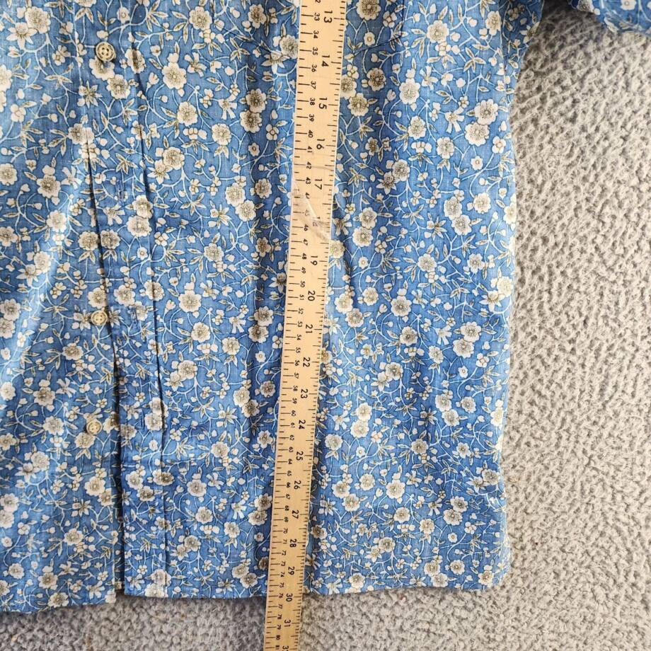 Reyn Spooner Kettle Floral Print Button Down Camp Shirt Men's L Lichen Blue S/S