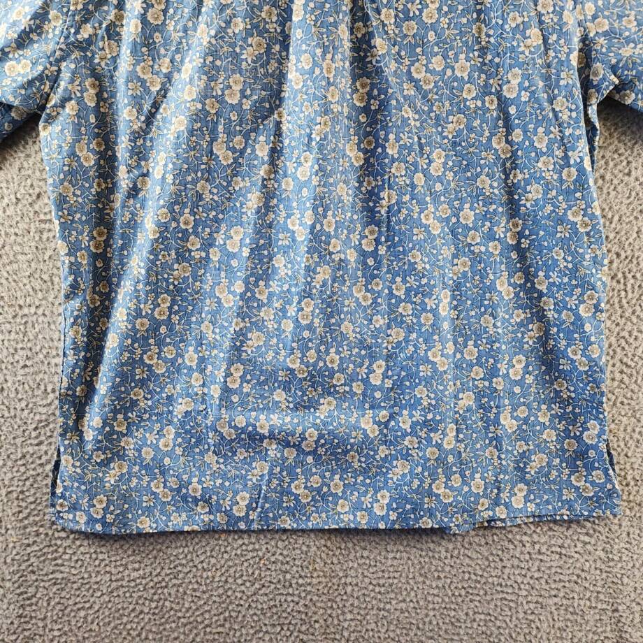 Reyn Spooner Kettle Floral Print Button Down Camp Shirt Men's L Lichen Blue S/S