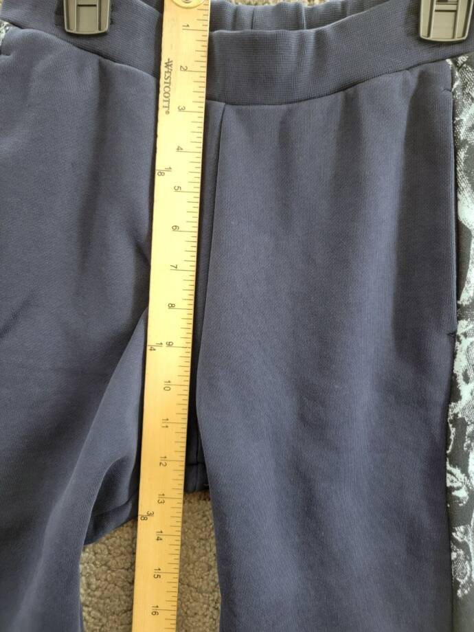 Versace Fleece + Barocco Print Logo Sweatpants Big Boy 10 Navy/Light Navy PullOn
