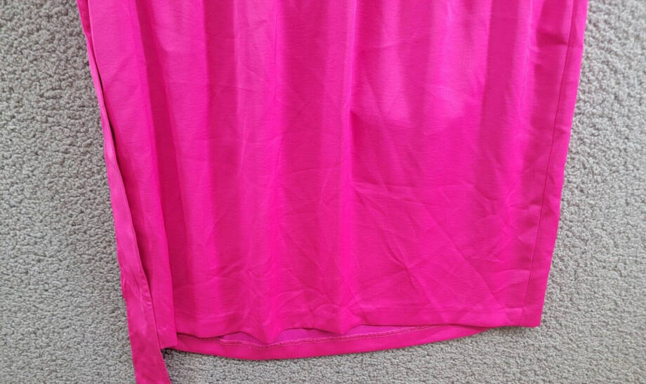 Jessica Howard Sleeveless Tie-Waist Wrap Dress Womens 14 Magenta V-Neck Pullover
