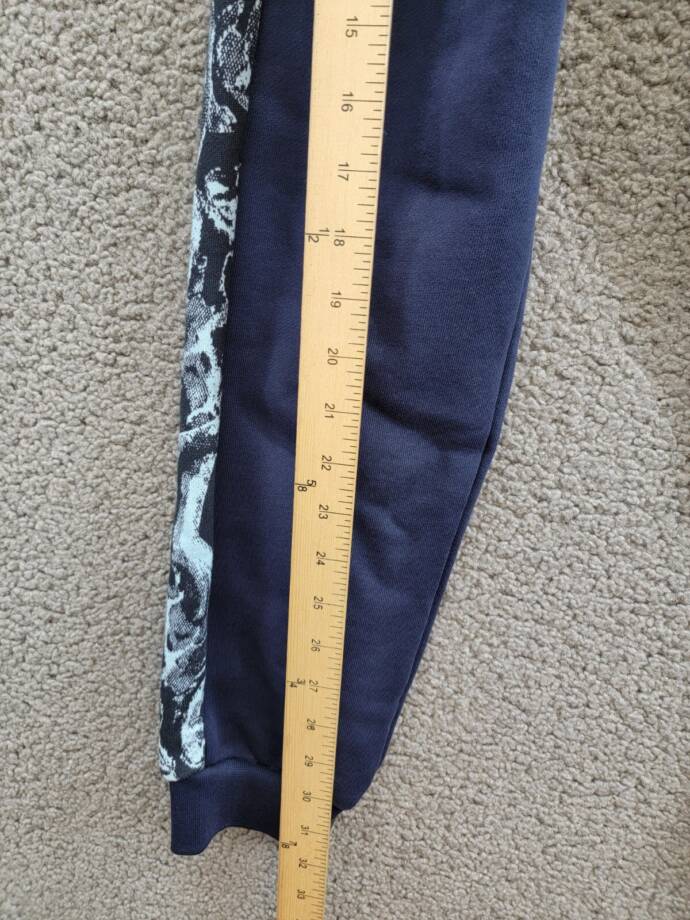 Versace Fleece + Barocco Print Logo Sweatpants Big Boy 10 Navy/Light Navy PullOn