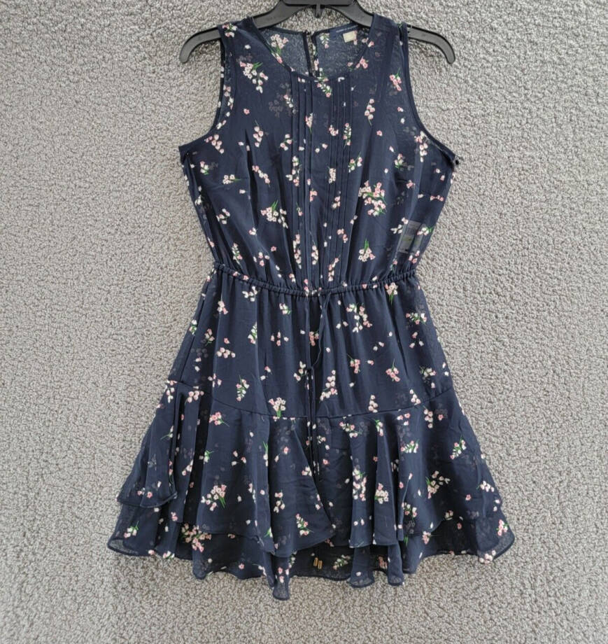 Tommy Hilfiger Petite Floral Fit & Flare Dress Women's 4P Sky Captain Multi