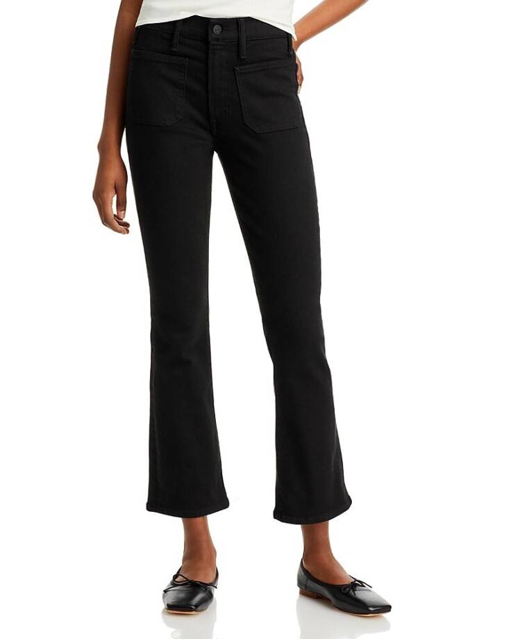 MOTHER The Patch Pocket Insider High Rise Jeans Women's 23 Pitch Button Closure~