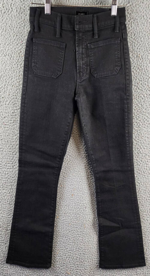 MOTHER The Patch Pocket Insider High Rise Jeans Women's 23 Pitch Button Closure~