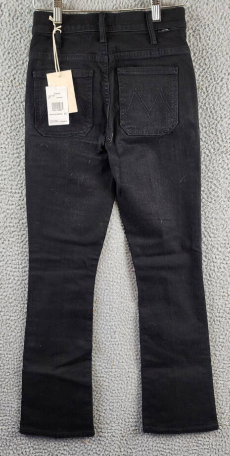MOTHER The Patch Pocket Insider High Rise Jeans Women's 23 Pitch Button Closure~