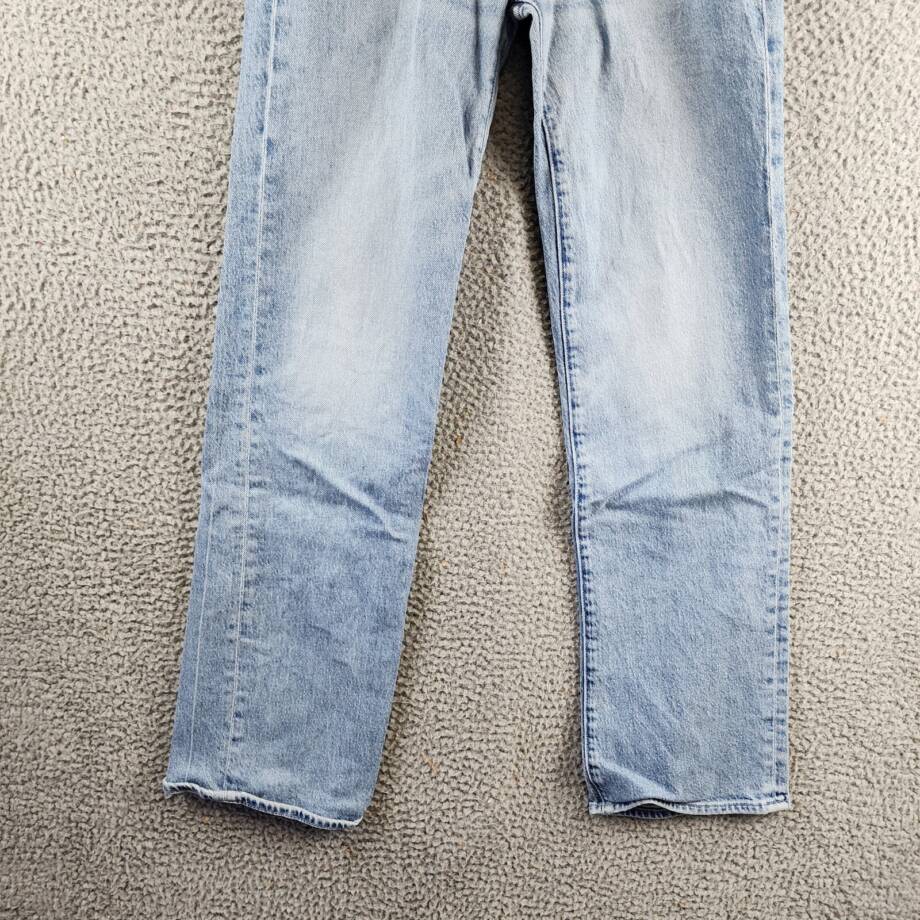 Mother The Kick It Straight Leg Jeans Women's 26 Light Blue High Rise Belt Loops