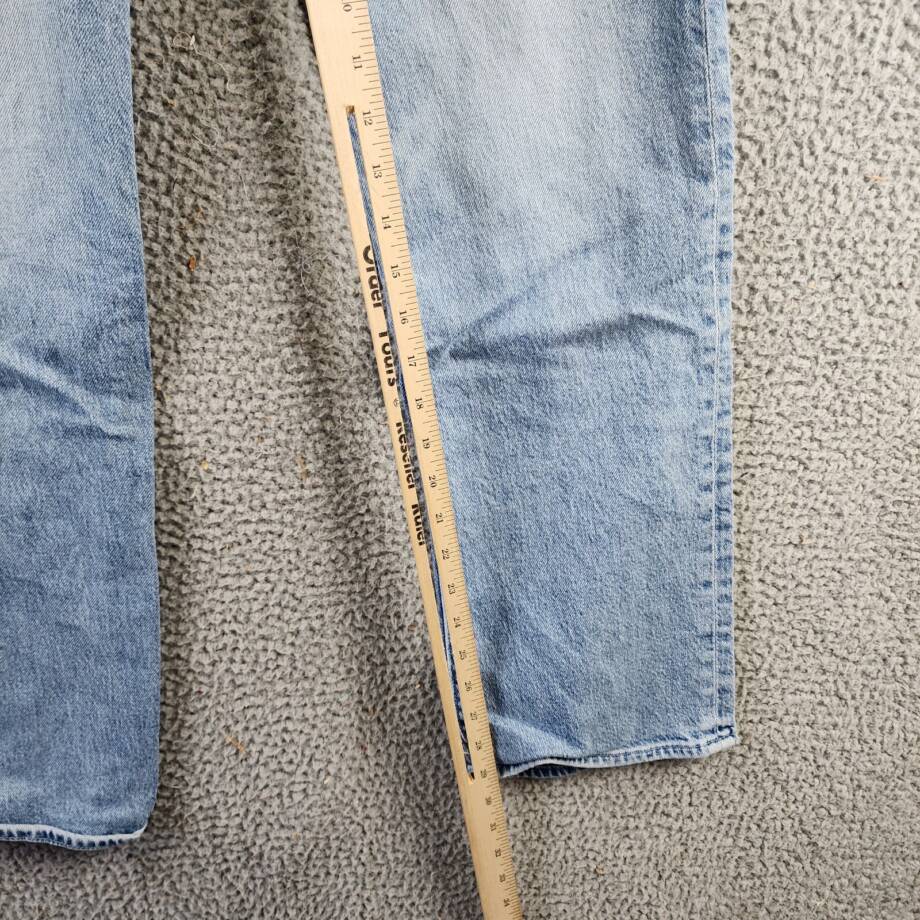 Mother The Kick It Straight Leg Jeans Women's 26 Light Blue High Rise Belt Loops
