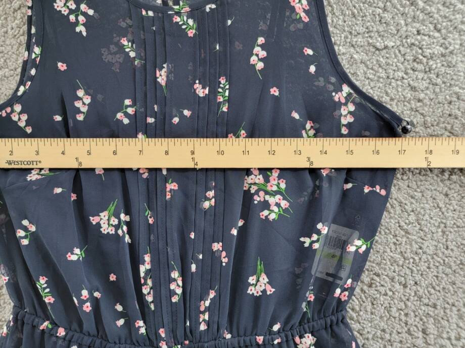 Tommy Hilfiger Petite Floral Fit & Flare Dress Women's 4P Sky Captain Multi