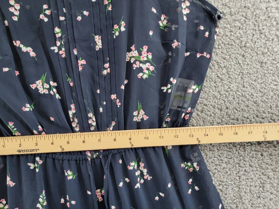 Tommy Hilfiger Petite Floral Fit & Flare Dress Women's 4P Sky Captain Multi