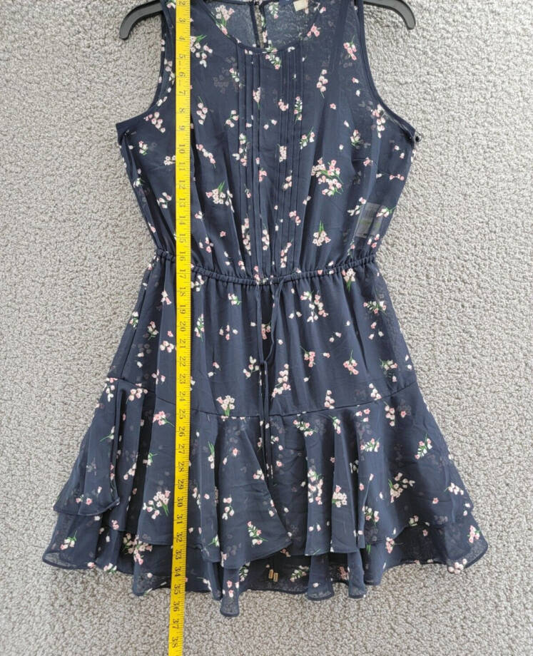 Tommy Hilfiger Petite Floral Fit & Flare Dress Women's 4P Sky Captain Multi