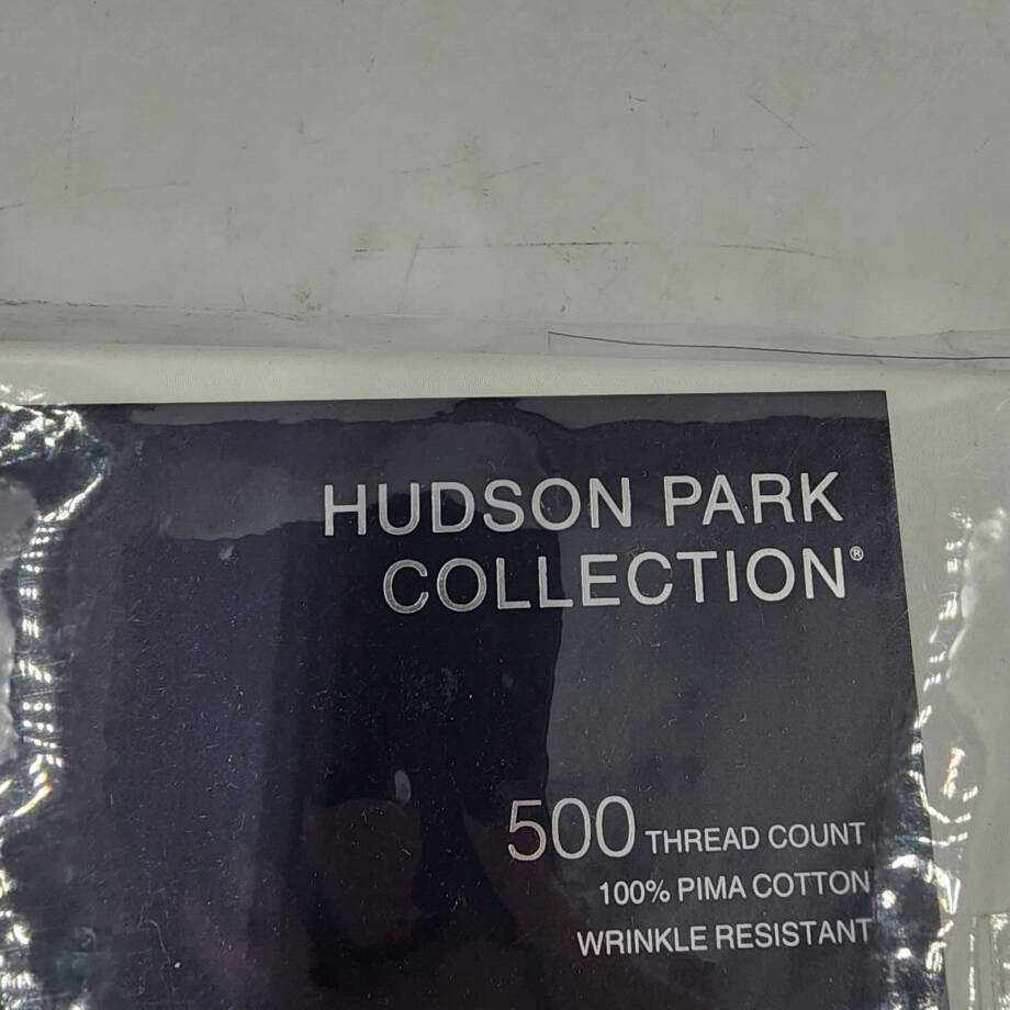 Hudson Park Collection 500TC Embroidered Geo Euro Pillow Sham 26in x 26in Sand