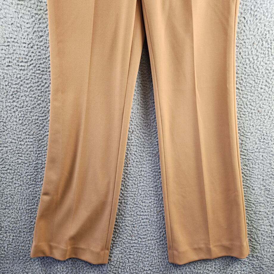 Calvin Klein Straight Leg Pants Women's 8 Luggage Side Pocket Button Zip Closure
