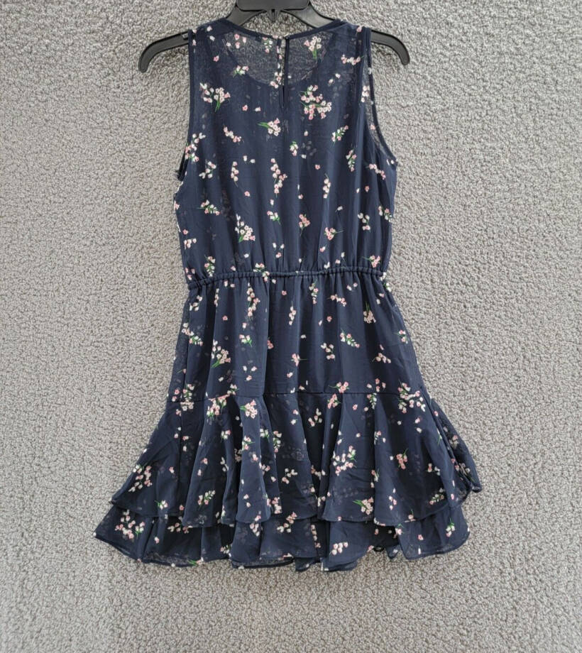 Tommy Hilfiger Petite Floral Fit & Flare Dress Women's 4P Sky Captain Multi
