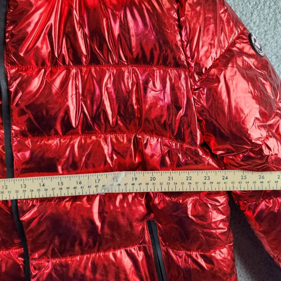 White Mark Plus Size Faux Fur Cold Weather Puffer Jacket Women's 3XL Red L/S~