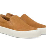 Vince Ginelle Sneakers Women's 10M Tan Elastic Gores Round Toe Slip On Style~