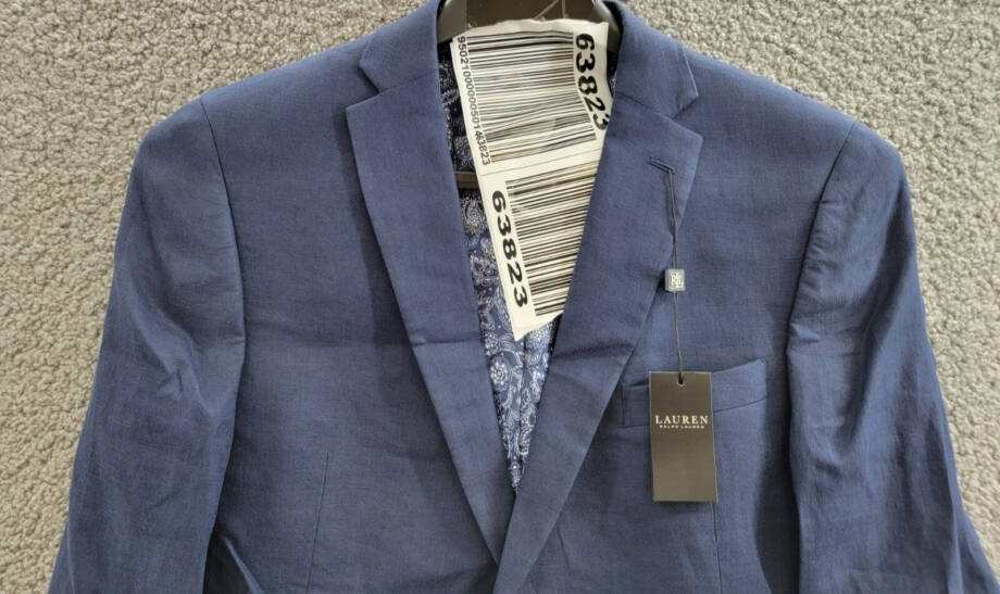 Lauren Ralph Lauren Linen Sports Coat Big Boys 20R Navy Patch Pocket Long Sleeve