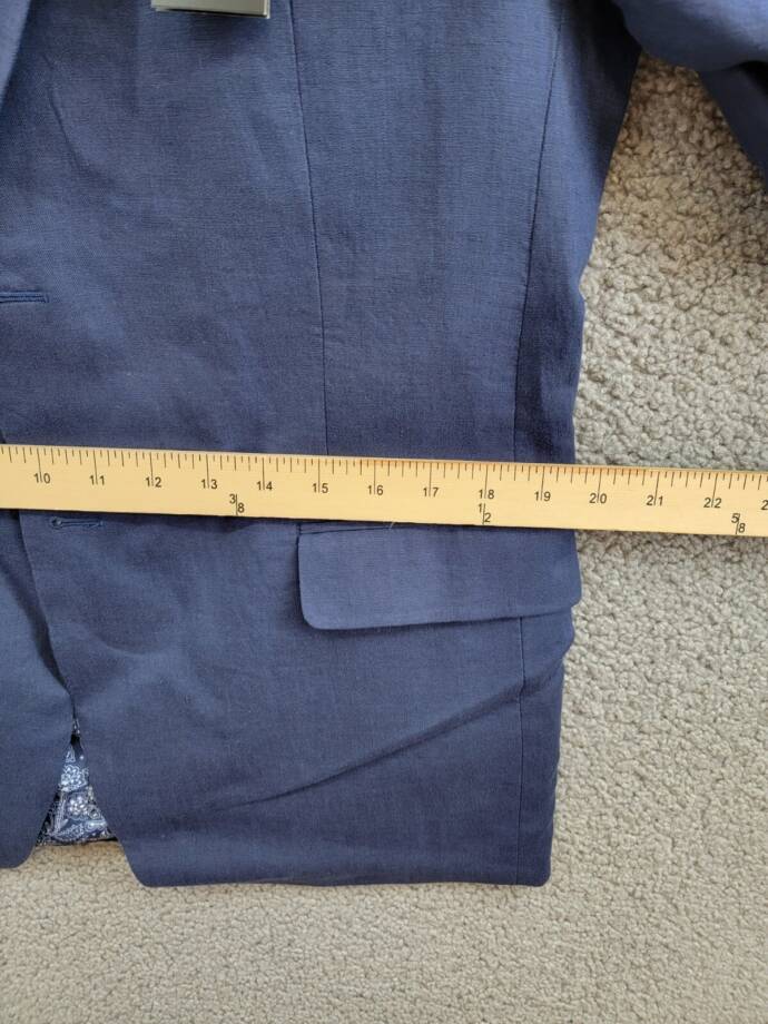 Lauren Ralph Lauren Linen Sports Coat Big Boys 20R Navy Patch Pocket Long Sleeve