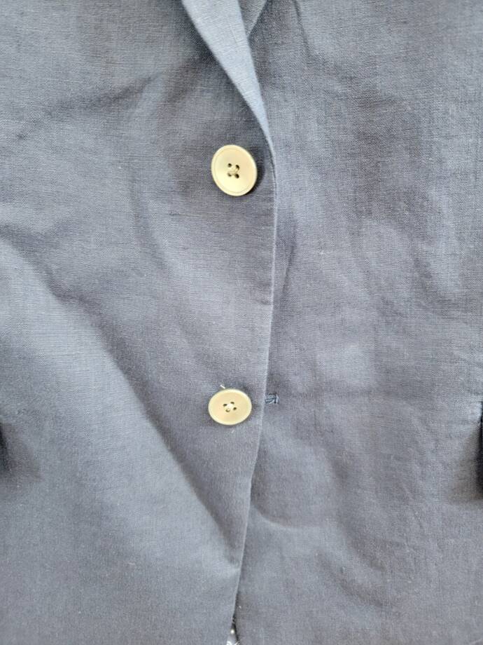 Lauren Ralph Lauren Linen Sports Coat Big Boys 20R Navy Patch Pocket Long Sleeve