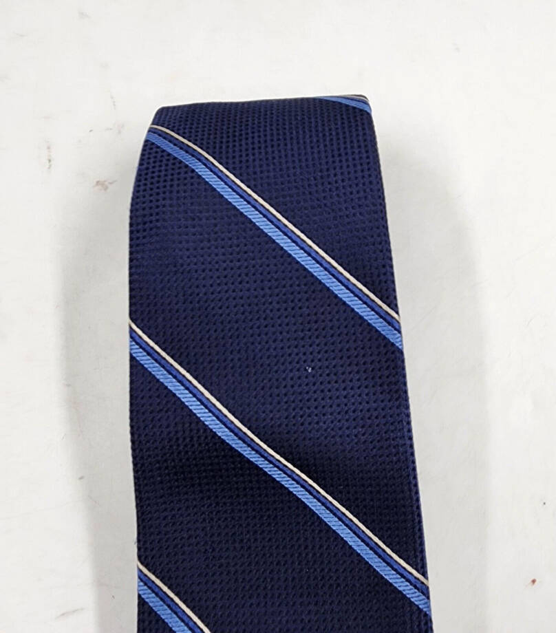 The Men's Store at Bloomingdale's Diagonal Stripe Silk Tie Men's 8 Navy Blue