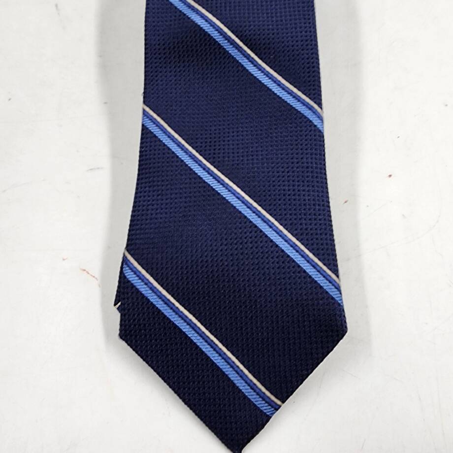 The Men's Store at Bloomingdale's Diagonal Stripe Silk Tie Men's 8 Navy Blue