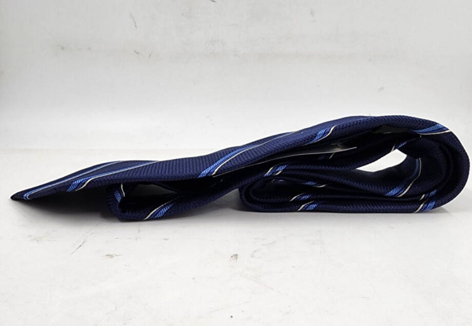 The Men's Store at Bloomingdale's Diagonal Stripe Silk Tie Men's 8 Navy Blue