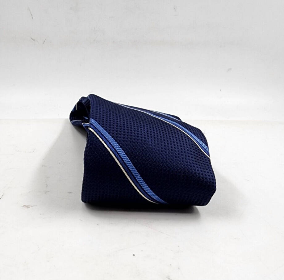 The Men's Store at Bloomingdale's Diagonal Stripe Silk Tie Men's 8 Navy Blue