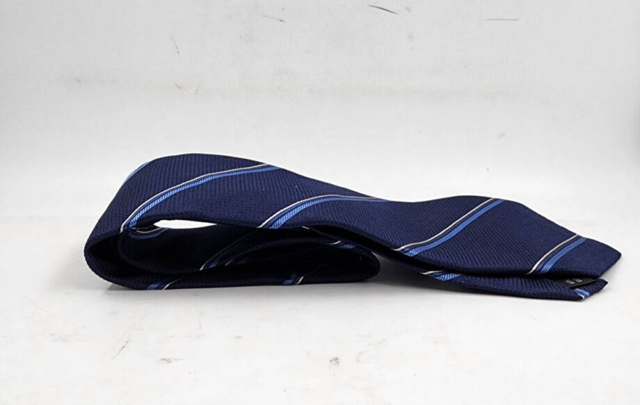 The Men's Store at Bloomingdale's Diagonal Stripe Silk Tie Men's 8 Navy Blue