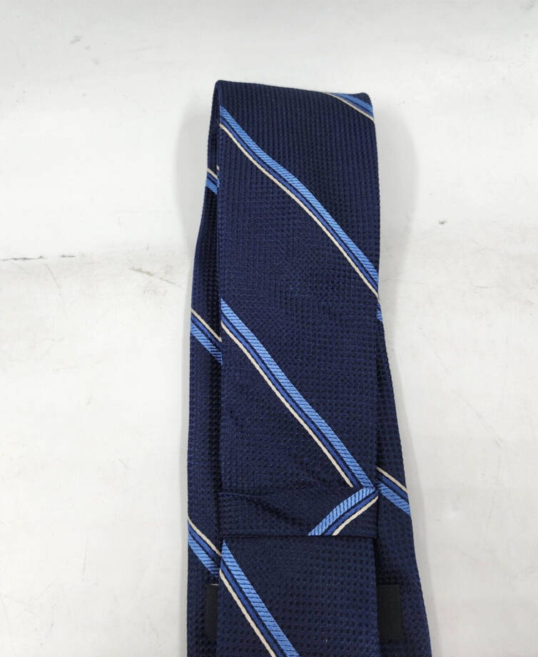 The Men's Store at Bloomingdale's Diagonal Stripe Silk Tie Men's 8 Navy Blue
