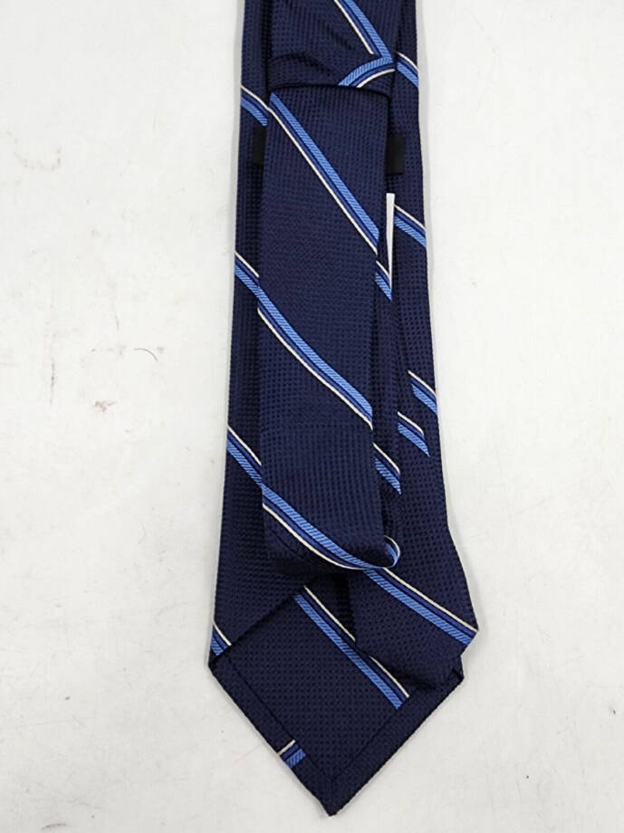 The Men's Store at Bloomingdale's Diagonal Stripe Silk Tie Men's 8 Navy Blue