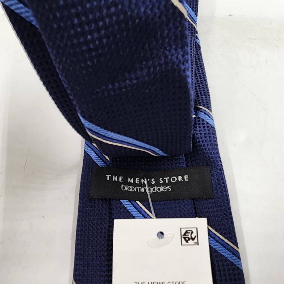 The Men's Store at Bloomingdale's Diagonal Stripe Silk Tie Men's 8 Navy Blue