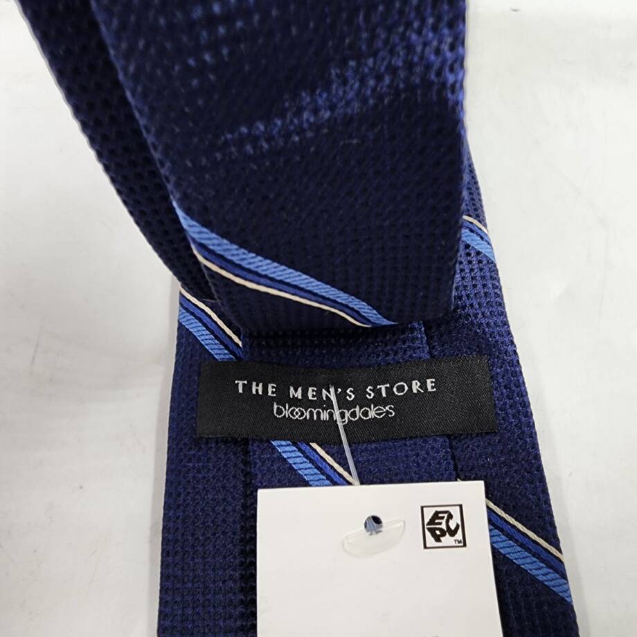 The Men's Store at Bloomingdale's Diagonal Stripe Silk Tie Men's 8 Navy Blue