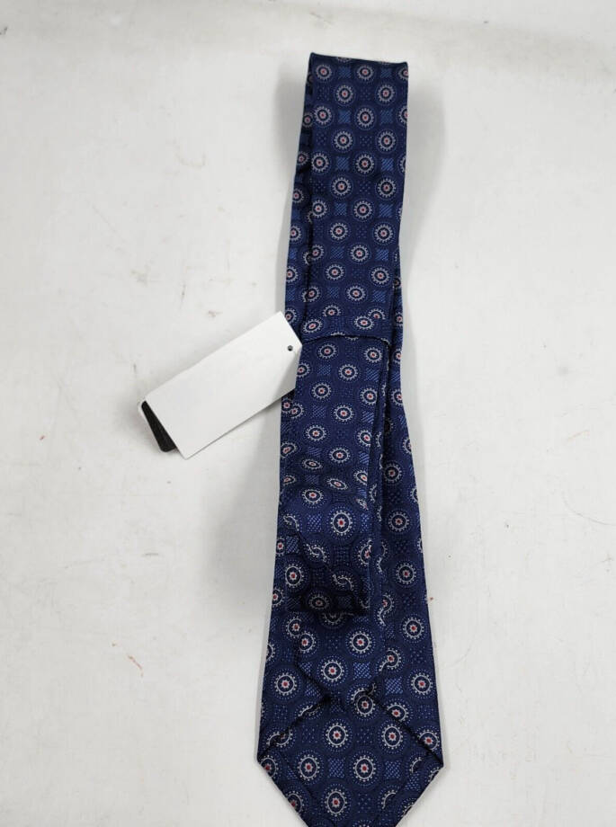 The Men's Store at Bloomingdale's Large Medallion Silk Classic Tie Men's 8 Navy