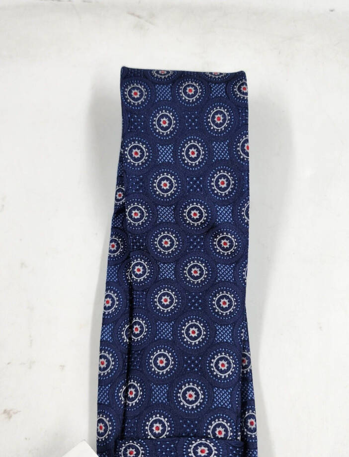The Men's Store at Bloomingdale's Large Medallion Silk Classic Tie Men's 8 Navy