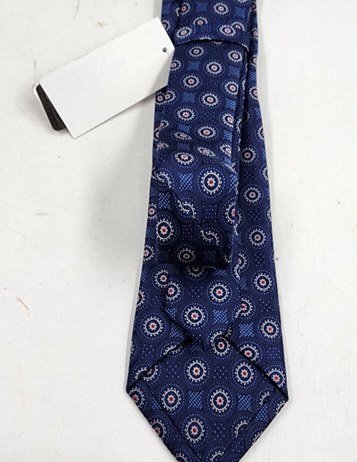 The Men's Store at Bloomingdale's Large Medallion Silk Classic Tie Men's 8 Navy