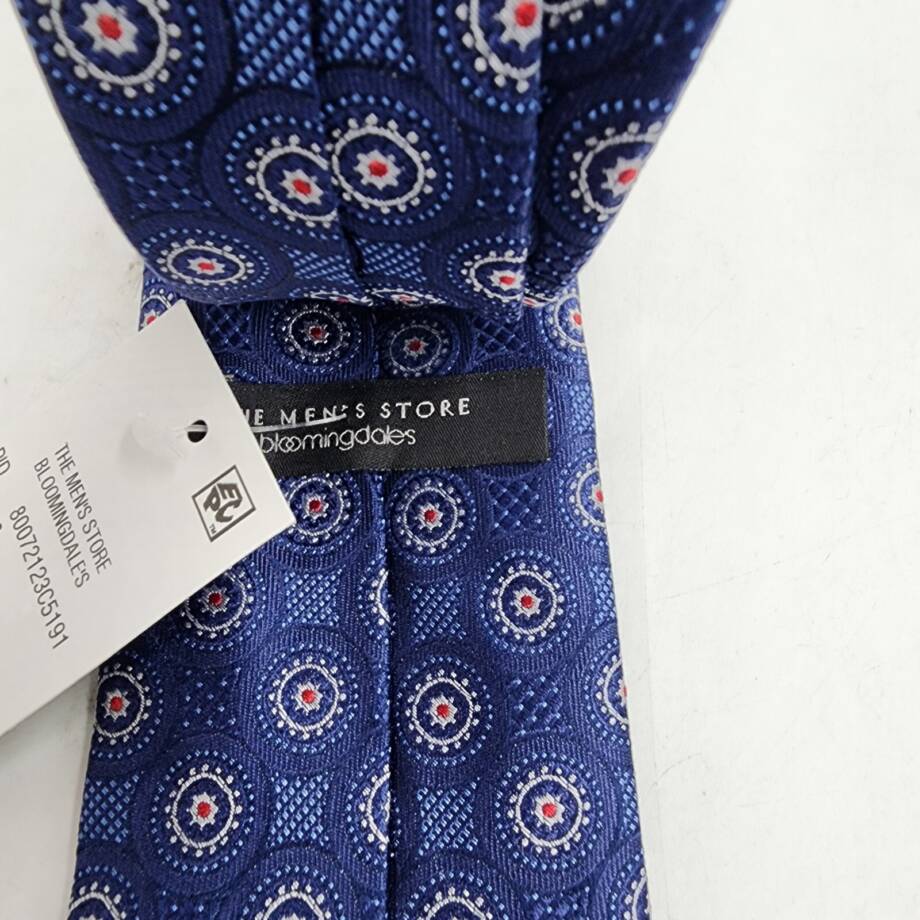The Men's Store at Bloomingdale's Large Medallion Silk Classic Tie Men's 8 Navy