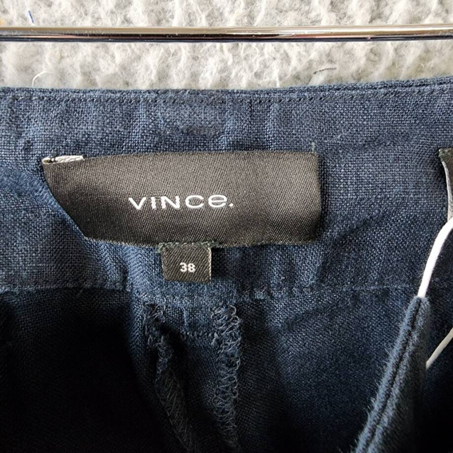 Vince Garment-Dyed Hemp Cargo Shorts Men's 38 Coastal Blue Button Zip Closure