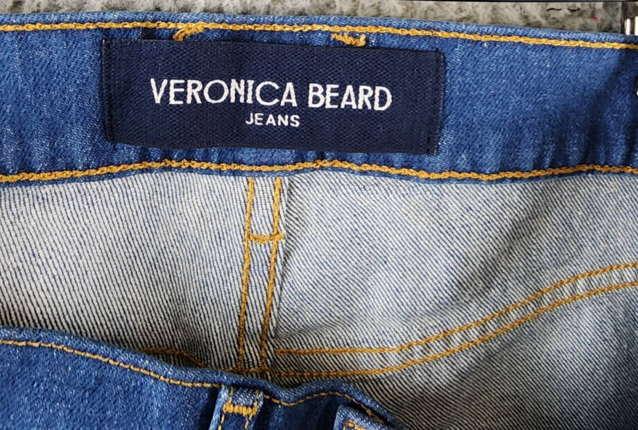 Veronica Beard Carson High Rise Ankle Flare Jeans Women's 27 Cornflower Button~