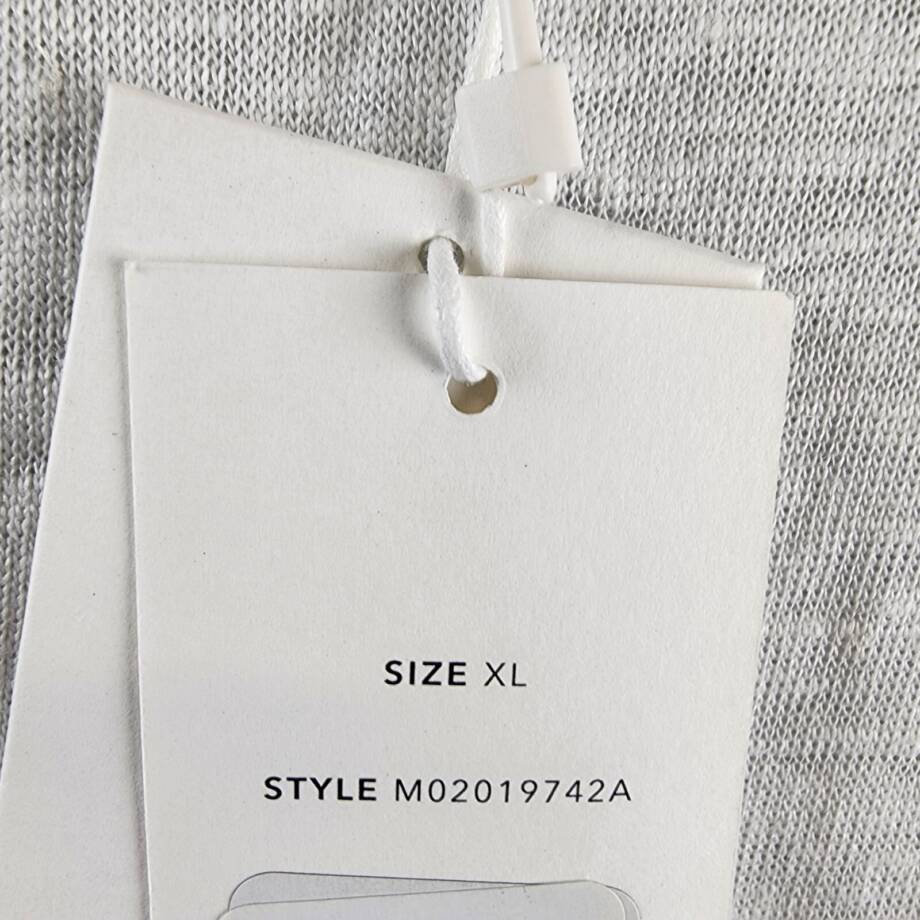 Vince Long Sleeve Linen Henley Shirt Men's XL Optic White Heather Pullover